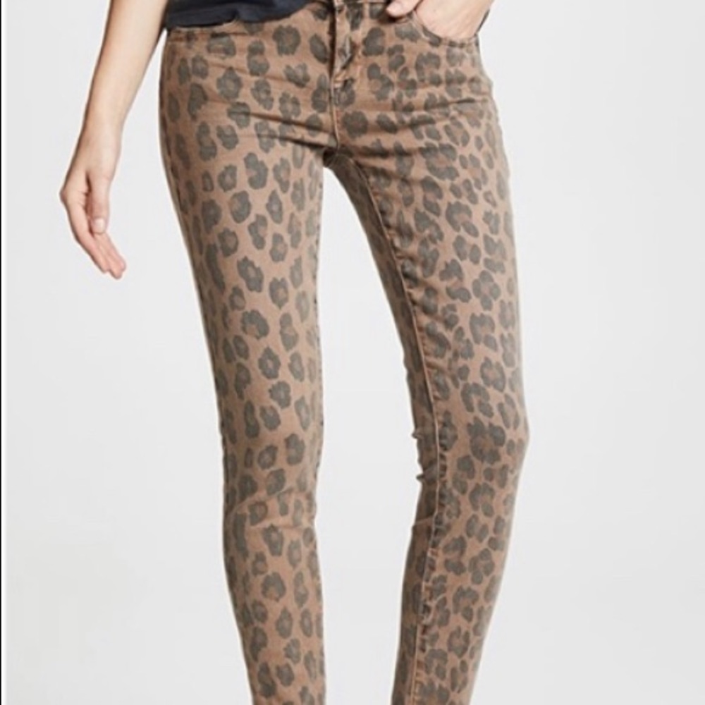 Blank Denim Leopard Print Skinny Jeans